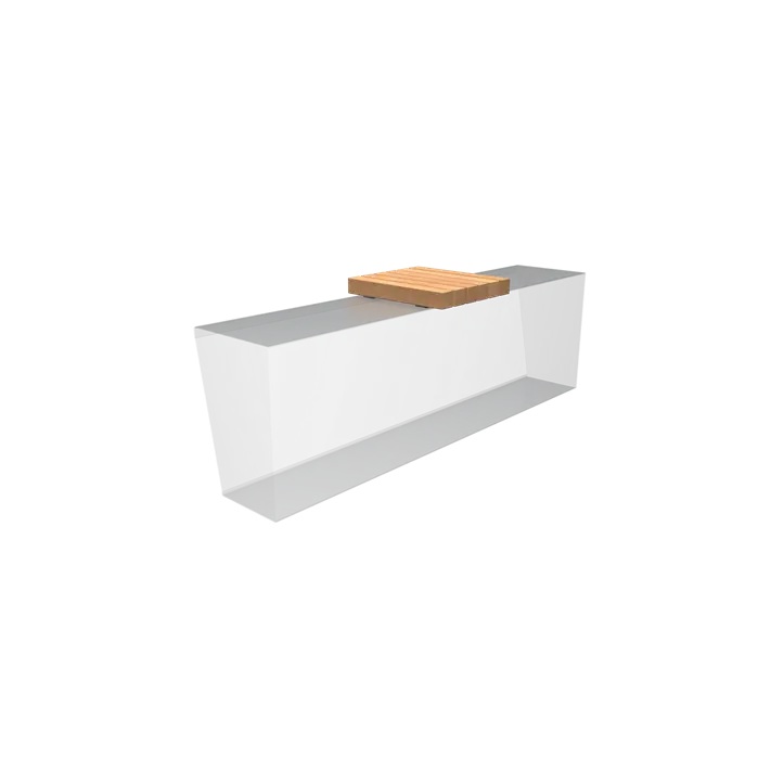 Zitting Keerwand Hardhout 450 x 500 x 72 mm - Rechte zitting | Border Zitje