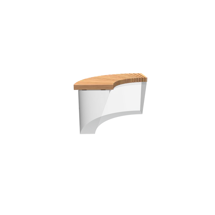 Zitting Keerwand Hardhout 1000 x 1000 x 72 mm - Rechte zitting | Border Zitje