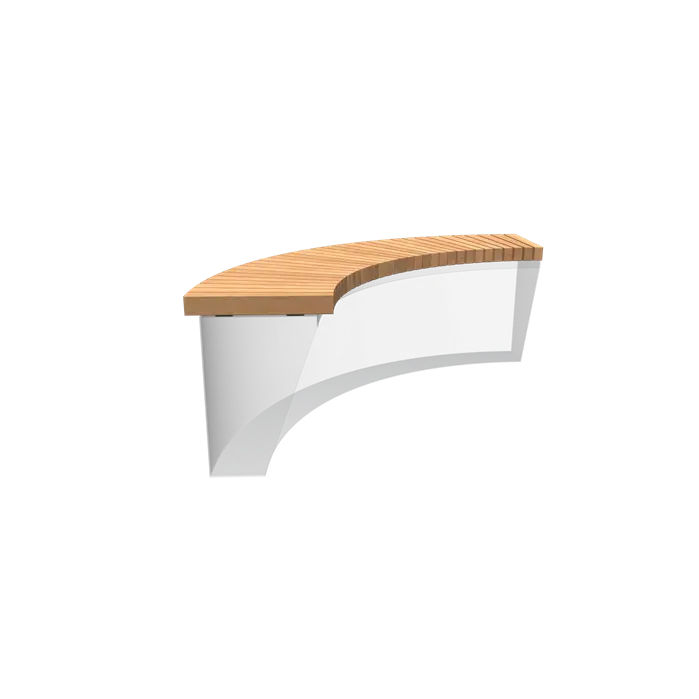 Zitting Keerwand Hardhout 1500 x 1500 x 72 mm - Rechte zitting | Border Zitje