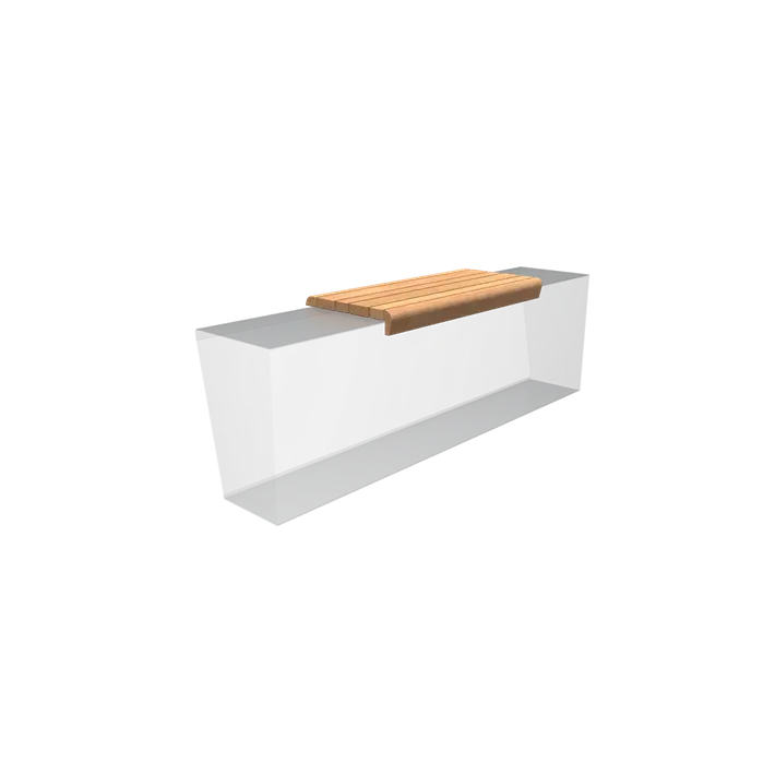 Zitting Keerwand Hardhout 1000 x 500 x 46 mm - Afgeronde zitting | Border Zitje