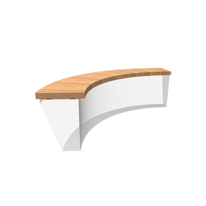 Zitting Keerwand Hardhout 1500 x 1500 x 72 mm - Rechte zitting | Border Zitje