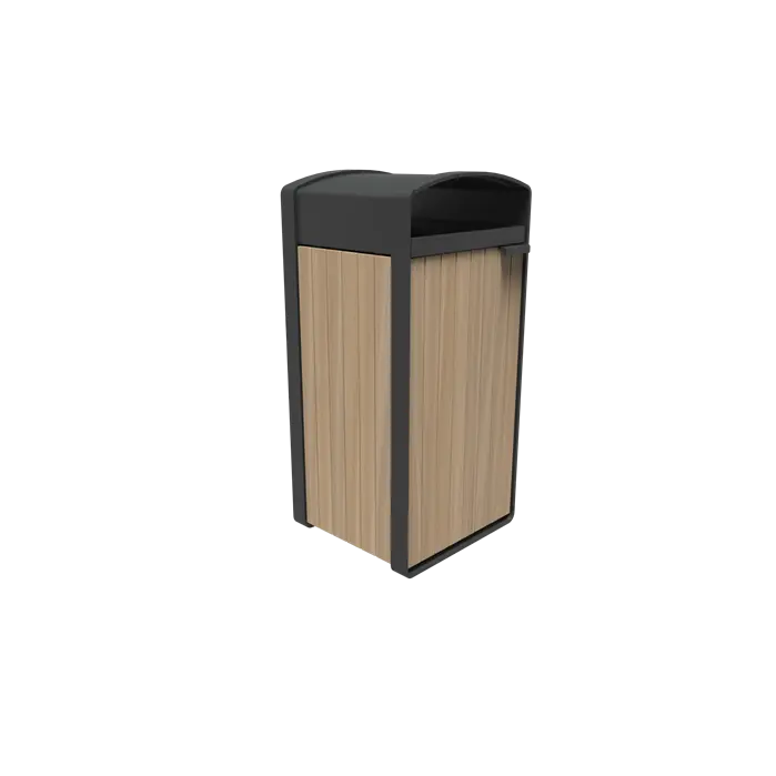 Afvalbak Gecoat Staal 545 x 550 x 1150 mm - Accoya