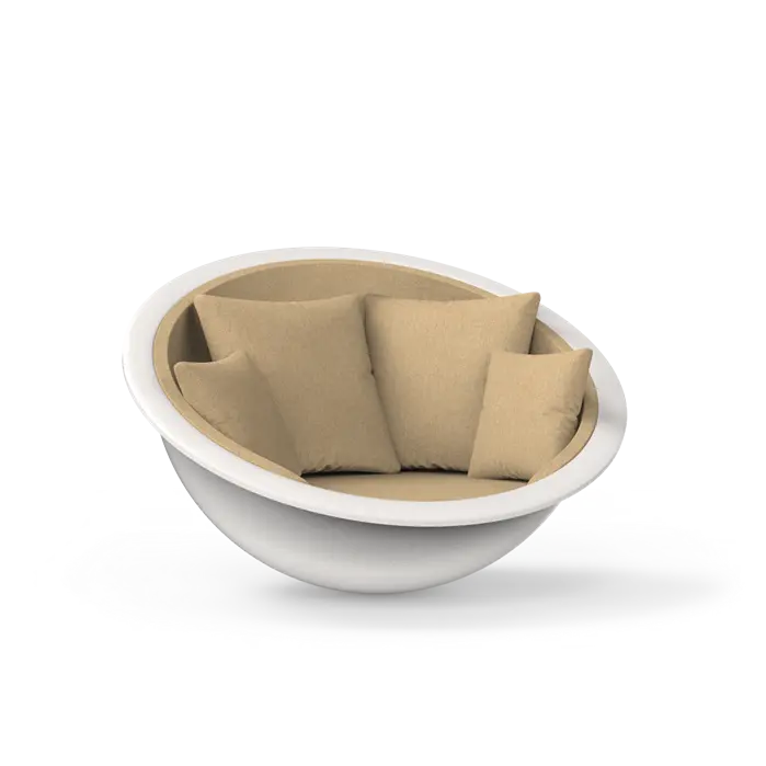 Loungestoel Buiten Wit 140 x 70 cm - Polyester