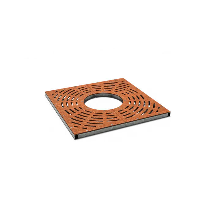 Cortenstaal Boomrooster Vierkant 1200 x 1200 x 10 mm