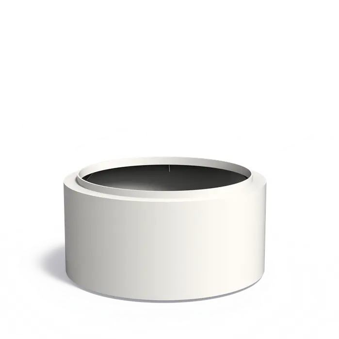 Aluminium Plantenbak Rond met Rand 120 x 60 cm