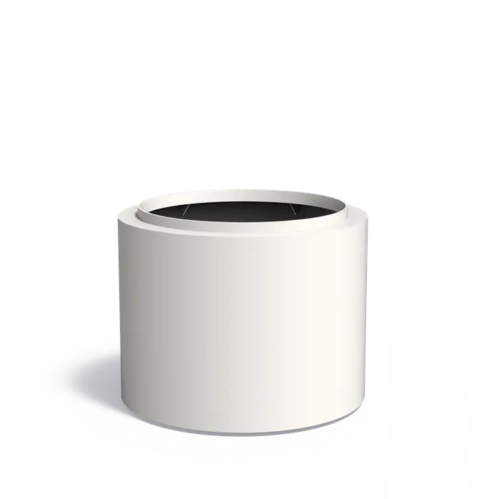 Aluminium Plantenbak Rond met Rand 100 x 80 cm