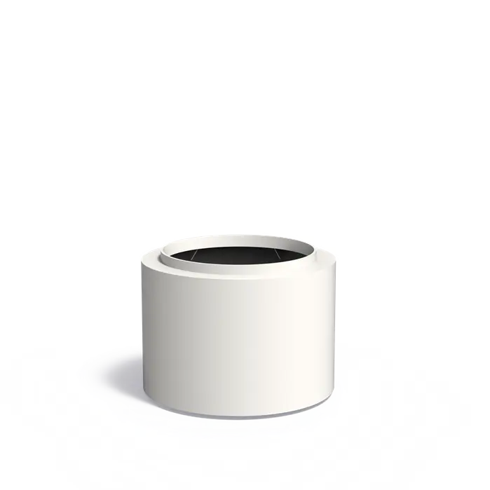 Aluminium Plantenbak Rond met Rand 80 x 60 cm