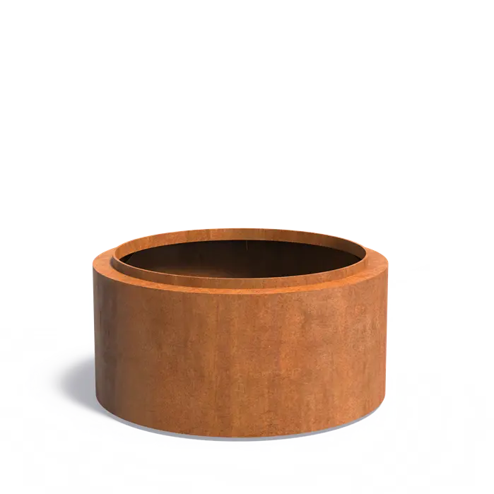 Cortenstaal Plantenbak Rond 120 x 60 cm - Met Rand