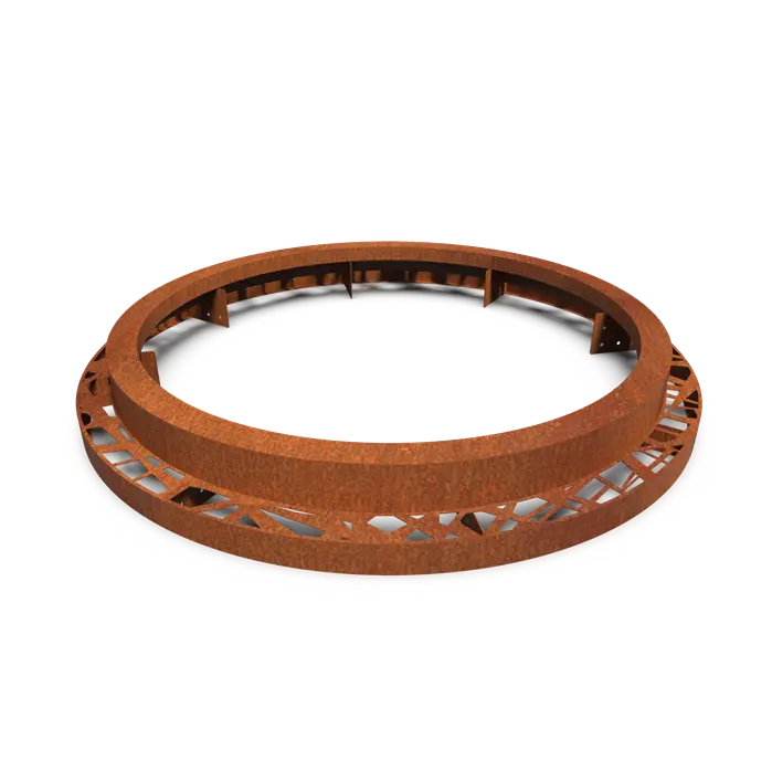 Cortenstaal Boomspiegel Rond 1800 x 250 mm