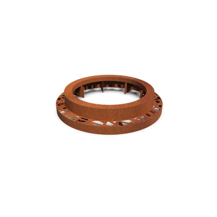 Cortenstaal Boomspiegel Rond 980 x 250 mm