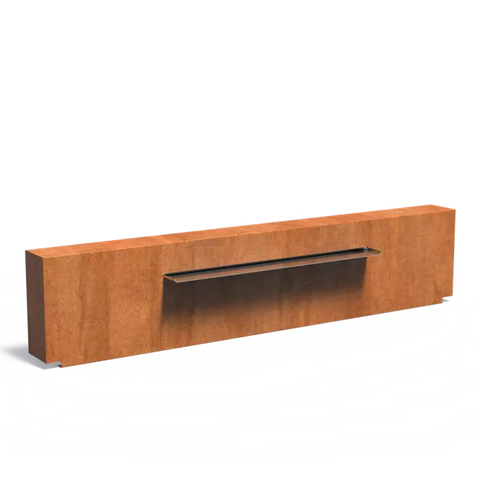 Vijvermuur Cortenstaal 300 x 25 x 60 cm Waterval