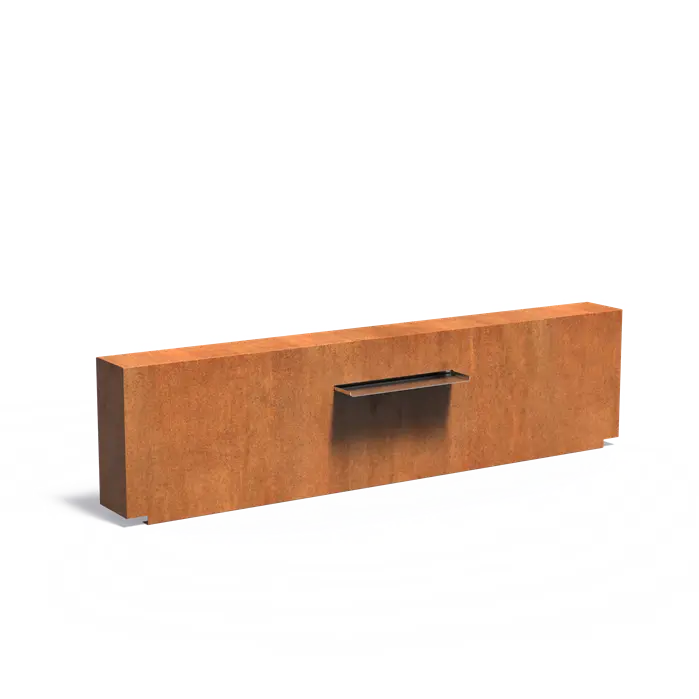 Vijvermuur Cortenstaal 250 x 25 x 60 cm Waterval