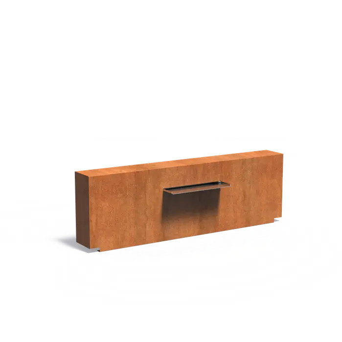 Vijvermuur Cortenstaal 200 x 25 x 60 cm Waterval
