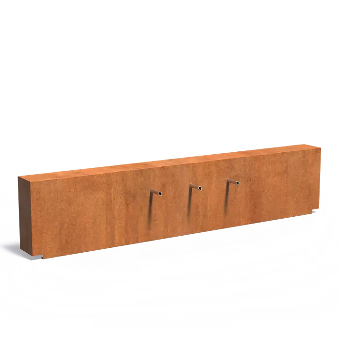 Vijvermuur Cortenstaal 300 x 25 x 60 cm Waterval