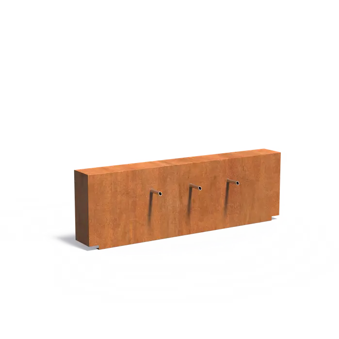 Vijvermuur Cortenstaal 200 x 25 x 60 cm Waterval