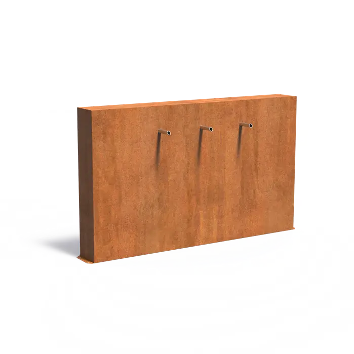 Cortenstaal Waterval 200 x 25 x 120 cm - Vijvermuur