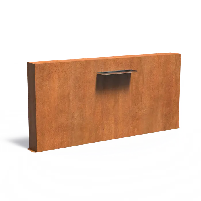 Cortenstaal Waterval 250 x 25 x 120 cm - Vijvermuur