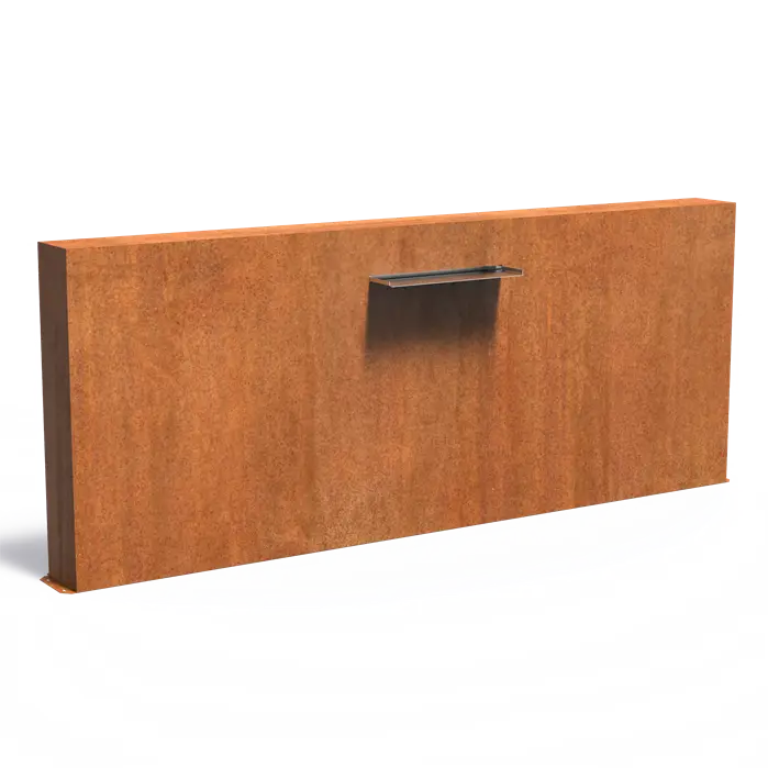 Cortenstaal Waterval 300 x 25 x 120 cm - Vijvermuur
