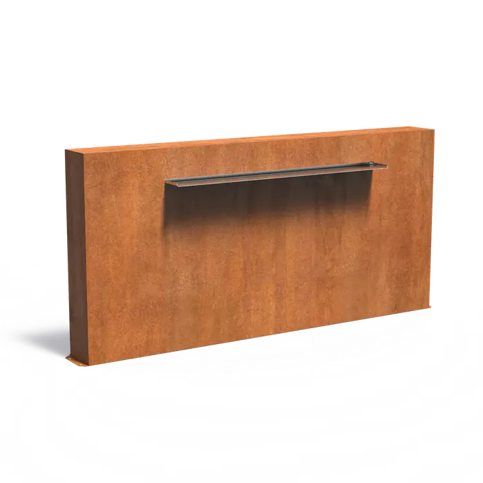 Cortenstaal Waterval 300 x 25 x 120 cm - Vijvermuur
