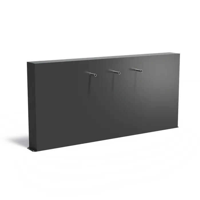 Aluminium Waterval 250 x 25 x 120 cm - Vijvermuur