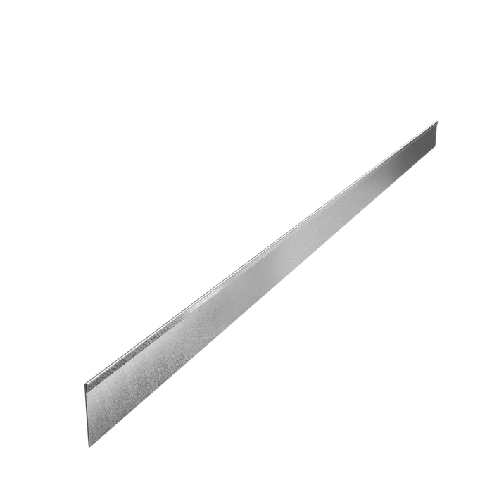 Stalen Borderrand - 2300x2x100 mm - Geplette Bovenrand - 5x