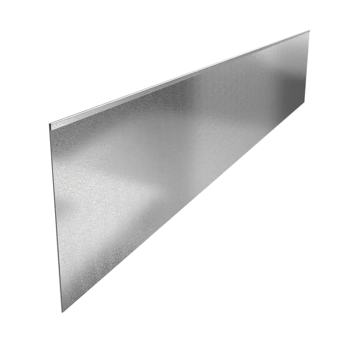 Stalen Borderrand - 2300x2x390 mm - Geplette Bovenrand - 5x