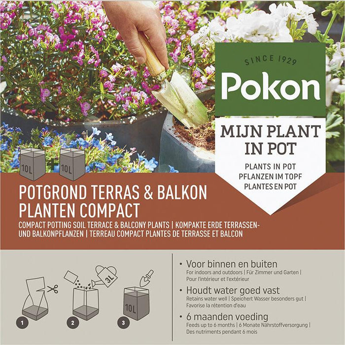 Pokon Kokos Potgrond Terras&Balkon Compact - 20L