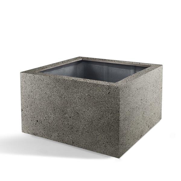 Pot Grigio Low Cube Natural Concrete - D80 x H60 - Luca Lifestyle | Betonlook Plantenbak