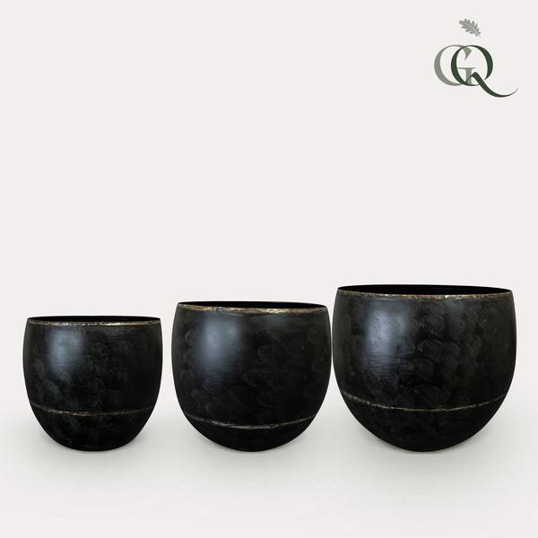 Pot - Zwart - Belia vintage black - set van 3
