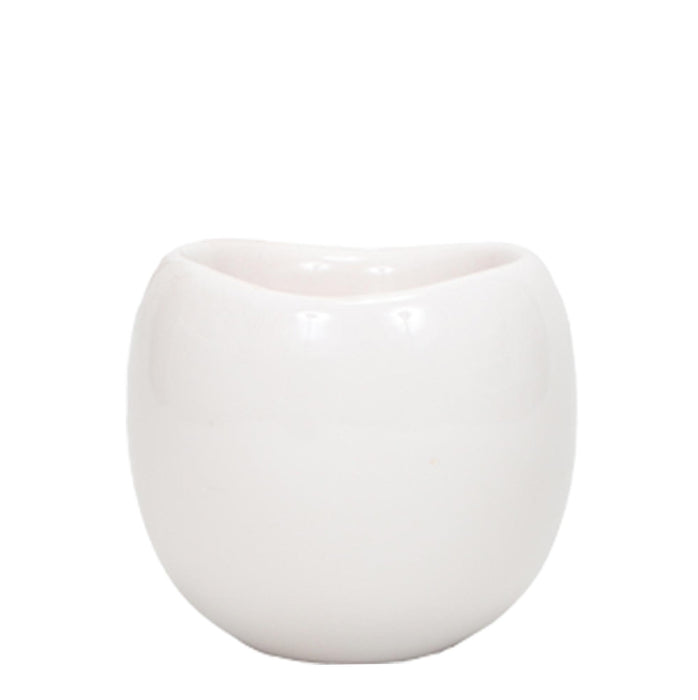 Kolibri Home | Bowl bloempot - Witte keramieken sierpot - Ø9cm