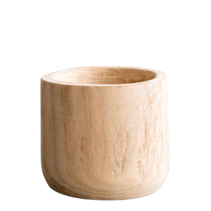 Pot - Hout lichtbruin - Pia pot - S - H17 - W19 - Plantenpot