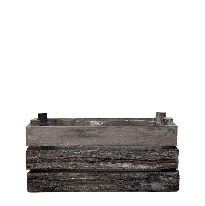 Kolibri Home | Woodenbark twins - houten sierpot/ sierbak - 2x Ø12cm