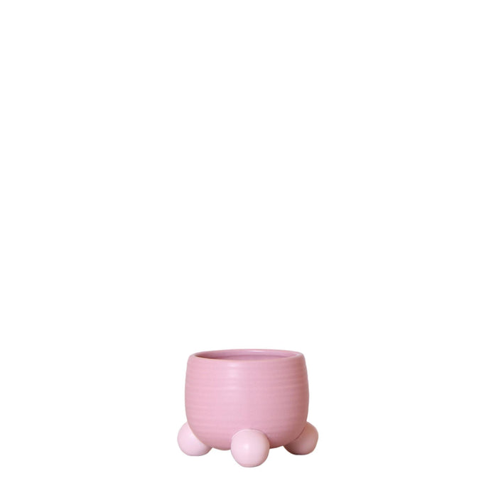 Kolibri Home | Rolling roze bloempot - roze keramieken sierpot - Ø6cm