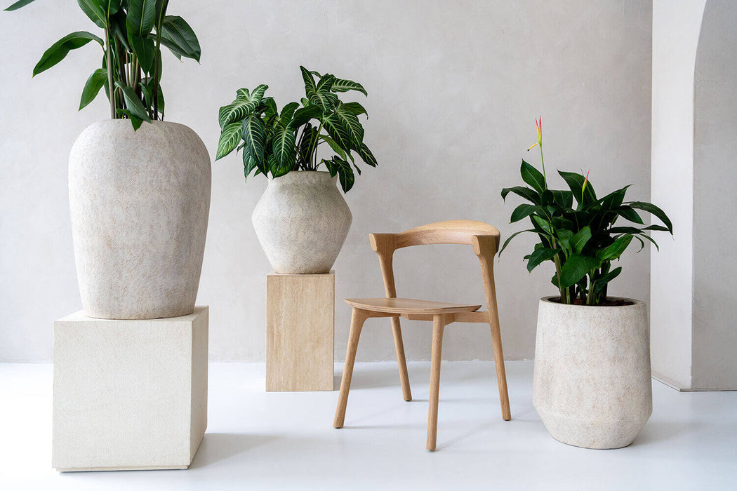 Pottery Pots Lena S, Travertine Beige Ø23 cm