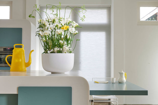 Pottery Pots Sunny L, Matte White Ø35 cm