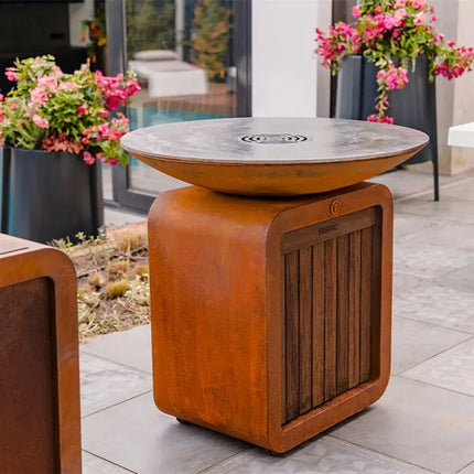 Cortenstaal Plancha BBQ SEARE HALO PIEZO 80.5 x 100 cm