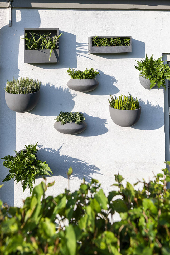 Pottery Pots Balcony Low Wally XS, zwart