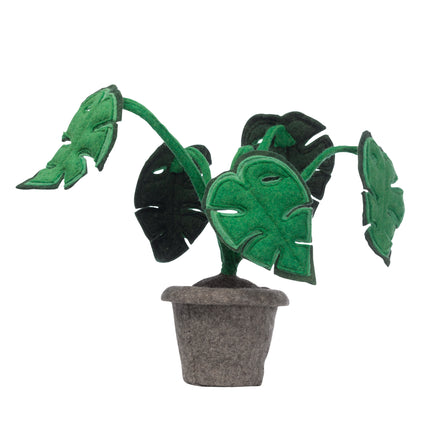 KidsDepot vilten Monstera plant - groen