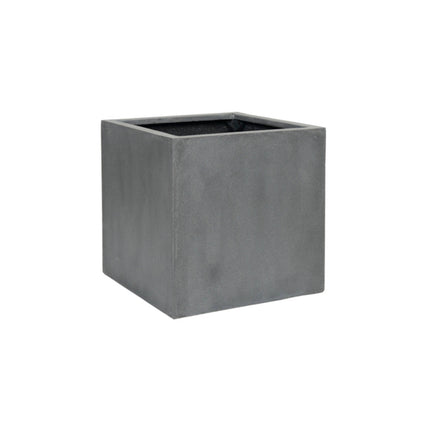Pots en céramique aspect béton - Gris bloc - M - D40 x H40