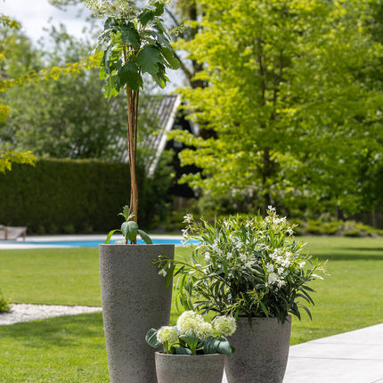 Pottery Pots Dax L, Diorite Grey Ø32 cm