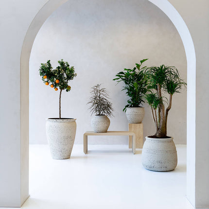 Pottery Pots Athena M, Chalk White Ø33 cm