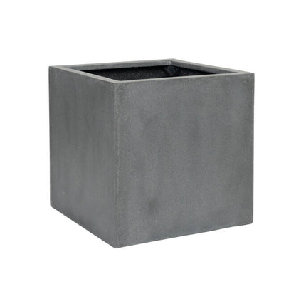Pots en céramique aspect béton - Gris bloc - XL - D60 x H60