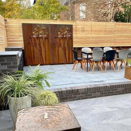 Corten Steel Fence 110 x 5 x 180 cm | Panel | Garden Screen Westwood