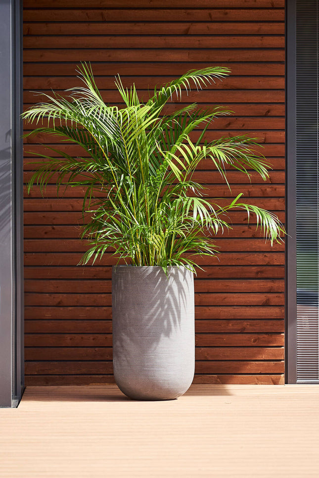 Pottery Pots Cody high M, Light Grey Ø30 cm (horizontaal geribbeld)