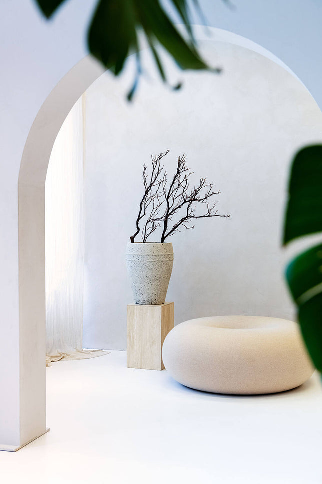 Pottery Pots Ares L, Chalk White Ø43 cm