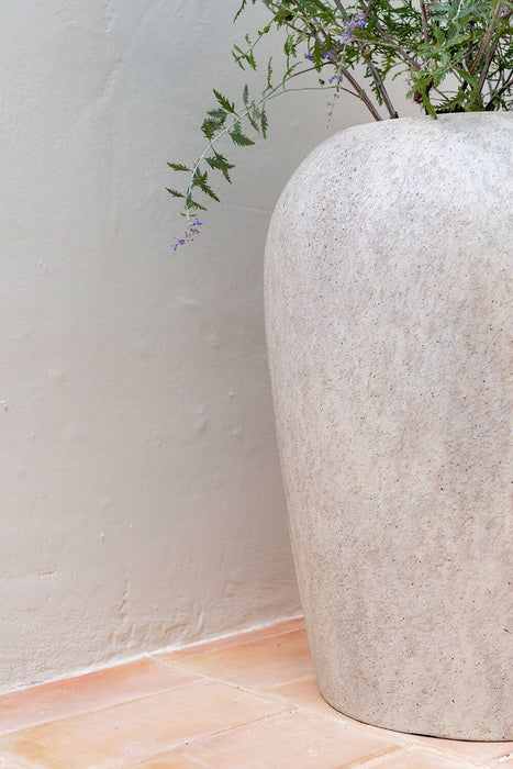 Pottery Pots Lena S, Travertine Beige Ø23 cm