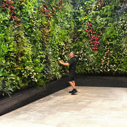 Groene Wand - Vrijstaand systeem 215x40x292 cm - Planten wand