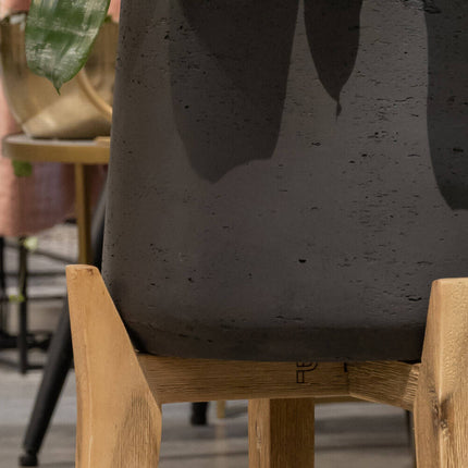 Pottery Pots Patt XXXL (Feet High), Black Washed Ø38,4cm