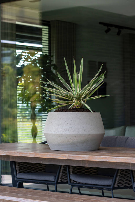 Pottery Pots Harley Low L, Beige Washed Ø38 cm