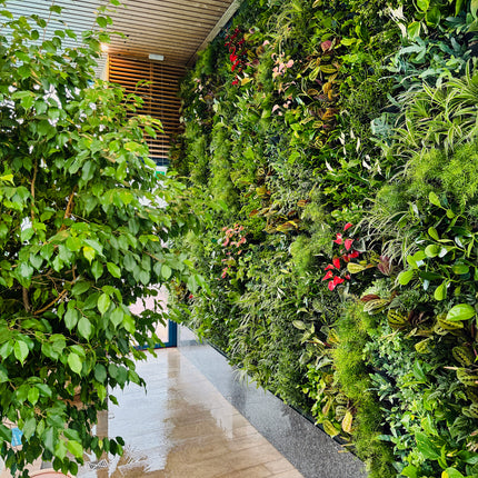 Groene Wand - Vrijstaand systeem 215x40x292 cm - Planten wand